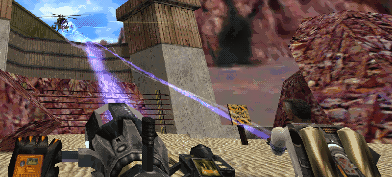 absolutely decimating a helicopher with gluon guns